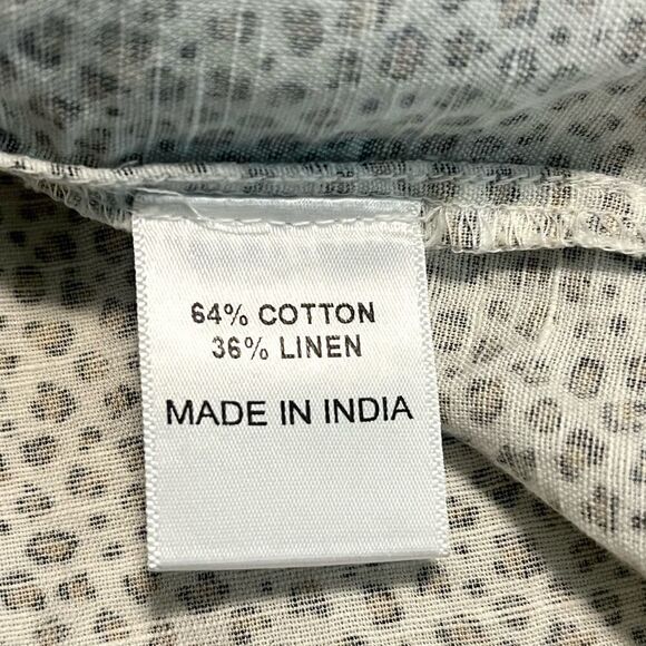 Saint Helena Sleeveless Cotton/Linen Dress Animal Print Cheetah Leopard Sz S - Picture 8 of 8